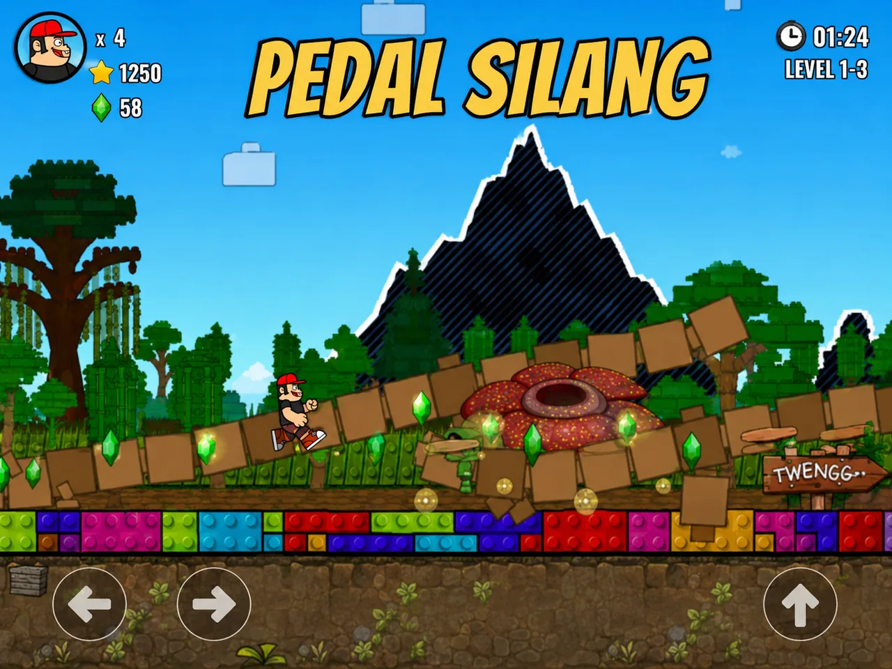 A warped Malaysian jungle level